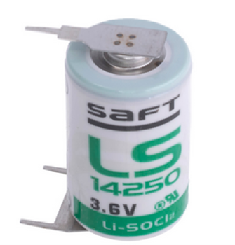 10 Stück SAFT LS14250 3PF RP mit Printlötfahne 1/2AA Industriezelle Lithium-Thionylchlorid 1200mAh